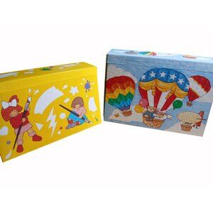 Vintage Crysta Collins Sterling Storage Pencil Box Lot 2 USA Genderal Box Co